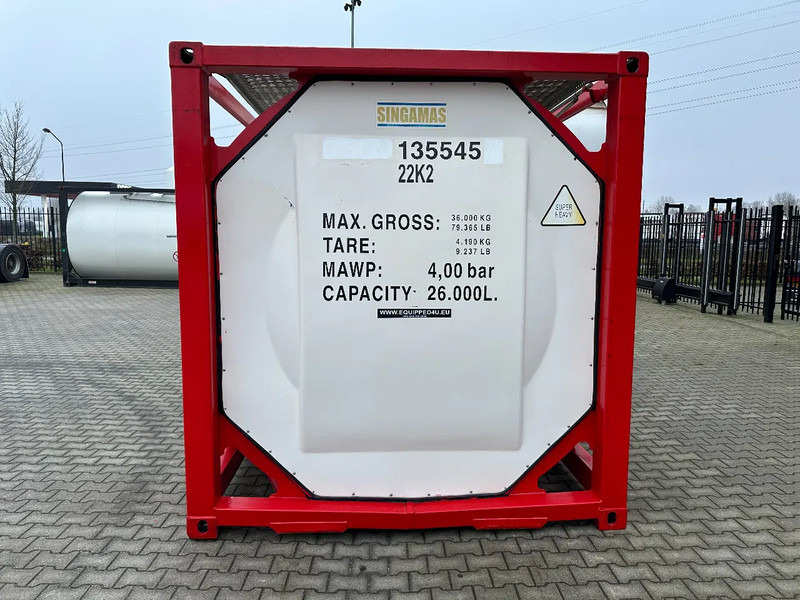 SINGAMAS 20FT ISO, 26.000L/1-COMP/3 BAFFELS/3 manholes, 5Y inspection: 06/2027 - Storage tank: picture 5 SINGAMAS 20FT ISO, 26.000L/1-COMP/3 BAFFELS/3 manholes, 5Y inspection: 06/2027 - Storage tank: picture 5