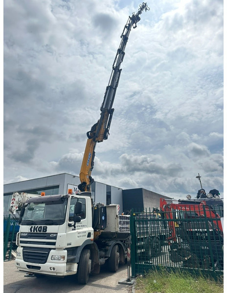 Dropside/ Flatbed truck, Crane truck DAF CF 85.360 8x2 + KRAN (25m!) EFFER 305 6S + JIB 4S + ROTATOR - PLATORM 7m60 - LIFT + STEERING AXLE - EURO 5 - BE: picture 10
