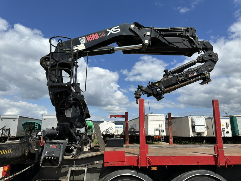 Dropside/ Flatbed semi-trailer Kwb 2-AXLES PLATFORM + CRANE + HIAB 377 E-4 HIPRO + JIB 100X-3 + RADIO + ROTATOR - SAF axles - AIR SUSPENISION - BELGIAN REG.: picture 7