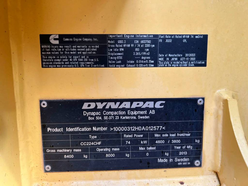 Combination roller Dynapac CC224CHF: picture 9