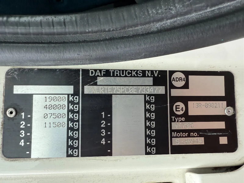 Tractor unit DAF CF 75.250 CF75-250 4X2 EURO3 MANUAL GEARBOX HOLLAND TRUCK: picture 11