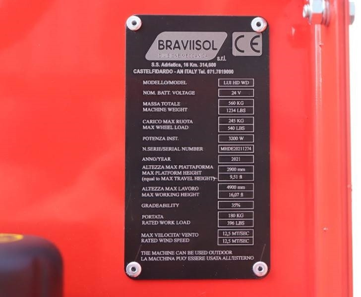 Articulated boom Bravi LUI HD WD Leonardo New, Electric, 4.90m Working He: picture 6