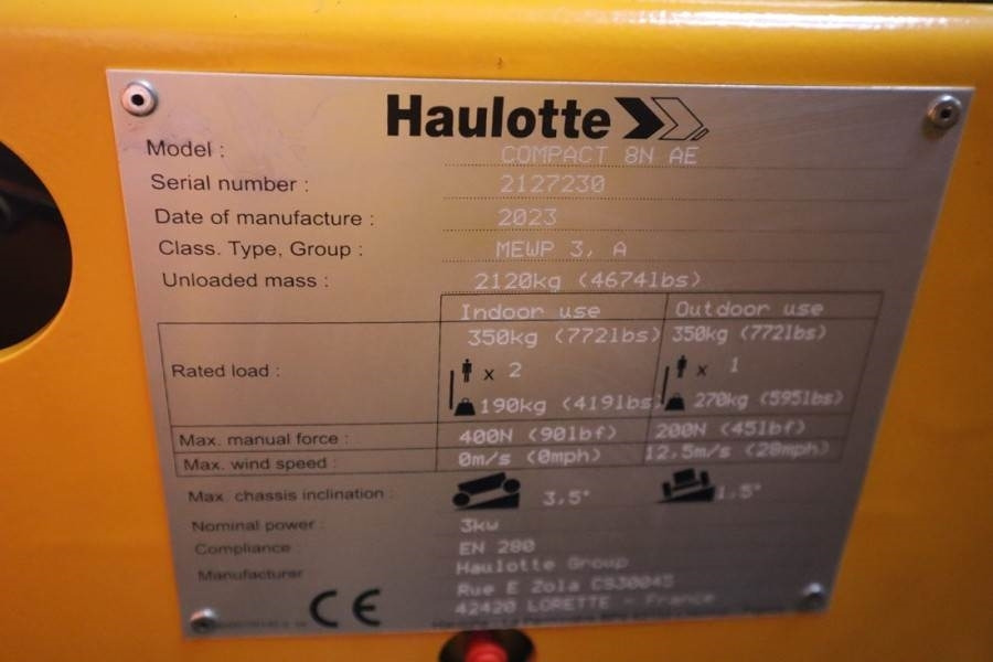 Scissor lift Haulotte Compact 8N Valid inspection, *Guarantee! 8m Workin: picture 16