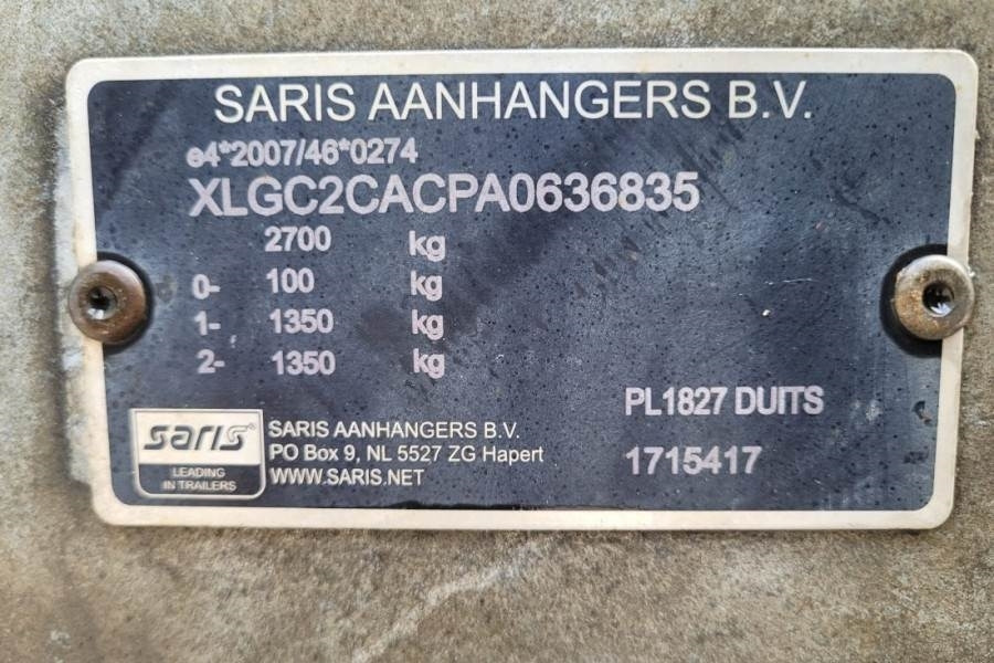 Car trailer Saris PL1827 2 Axel Trailer: picture 6