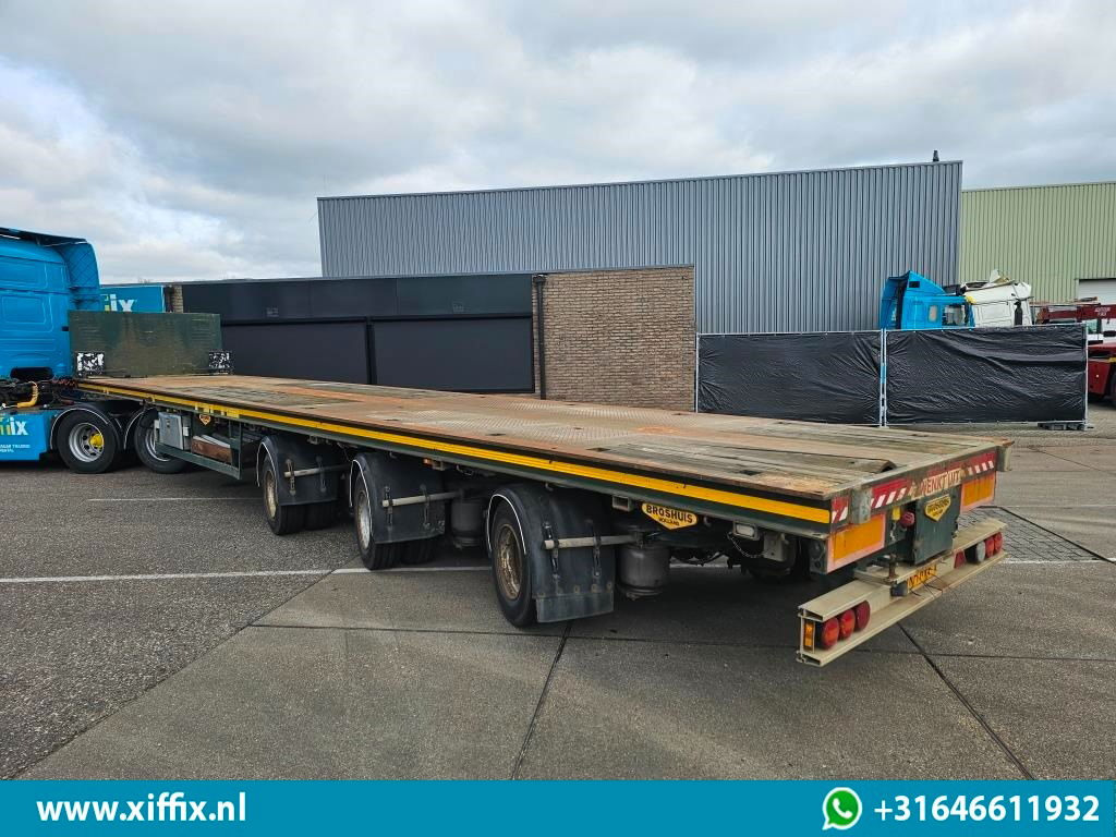 Dropside/ Flatbed semi-trailer Broshuis 3-ass. Vlakke uitschuifbare Mega oplegger / 3x gestuurd: picture 11 Dropside/ Flatbed semi-trailer Broshuis 3-ass. Vlakke uitschuifbare Mega oplegger / 3x gestuurd: picture 11