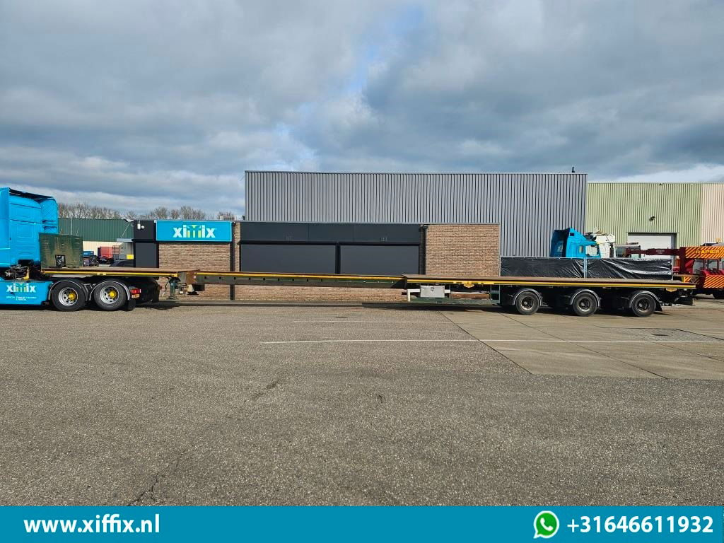 Dropside/ Flatbed semi-trailer Broshuis 3-ass. Vlakke uitschuifbare Mega oplegger / 3x gestuurd: picture 12 Dropside/ Flatbed semi-trailer Broshuis 3-ass. Vlakke uitschuifbare Mega oplegger / 3x gestuurd: picture 12