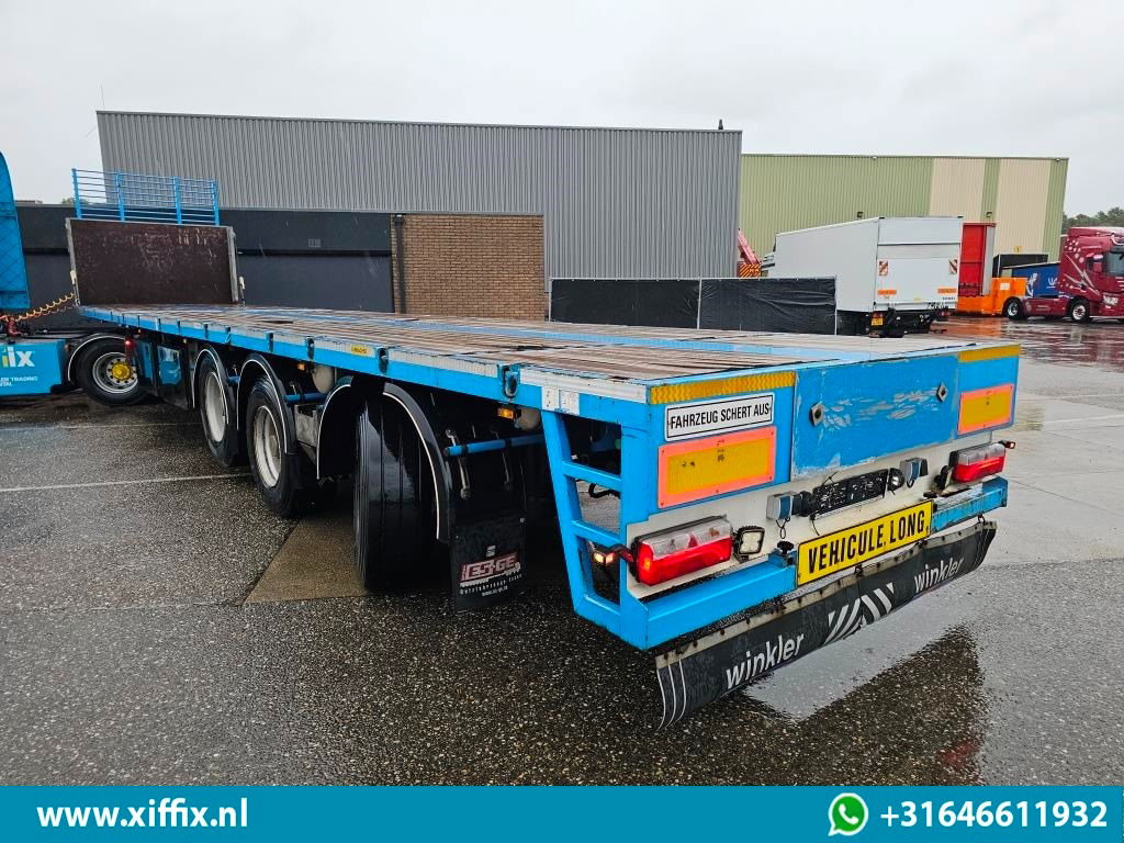ES-GE 3-ass. Vlakke uitschuifbare oplegger / Naloop gestuurd - Dropside/ Flatbed semi-trailer: picture 4 ES-GE 3-ass. Vlakke uitschuifbare oplegger / Naloop gestuurd - Dropside/ Flatbed semi-trailer: picture 4