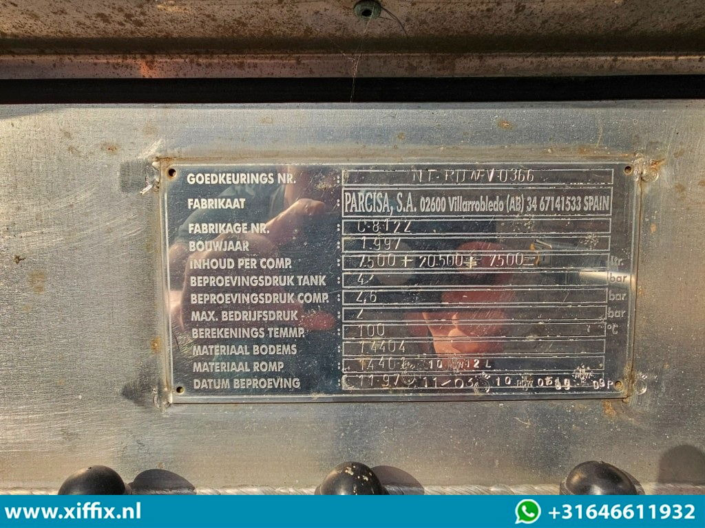 Tank semi-trailer Parcisa 3-ass. Geisoleerde RVS tankoplegger / ADR / Chemie / 1 Compartiment: picture 13