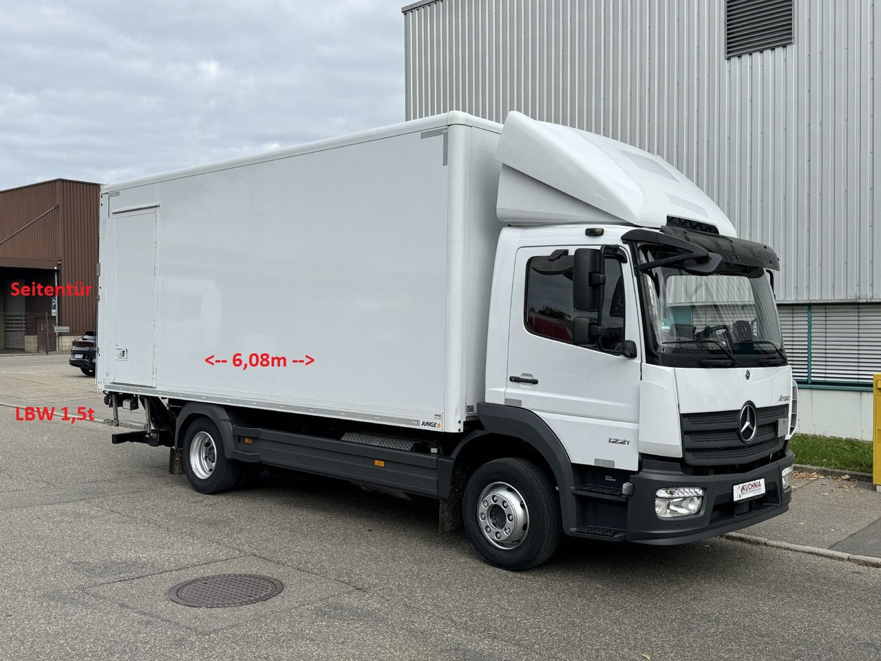 Mercedes-Benz Atego 1221 L Koffer 6,1m LBW AHK Klima TOP - Box truck: picture 1 Mercedes-Benz Atego 1221 L Koffer 6,1m LBW AHK Klima TOP - Box truck: picture 1