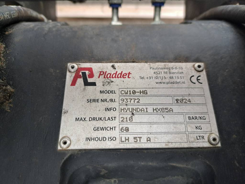 Pladdet CW10 hydraulick Quic Coupler HX85A - Quick coupler for Construction machinery: picture 5 Pladdet CW10 hydraulick Quic Coupler HX85A - Quick coupler for Construction machinery: picture 5