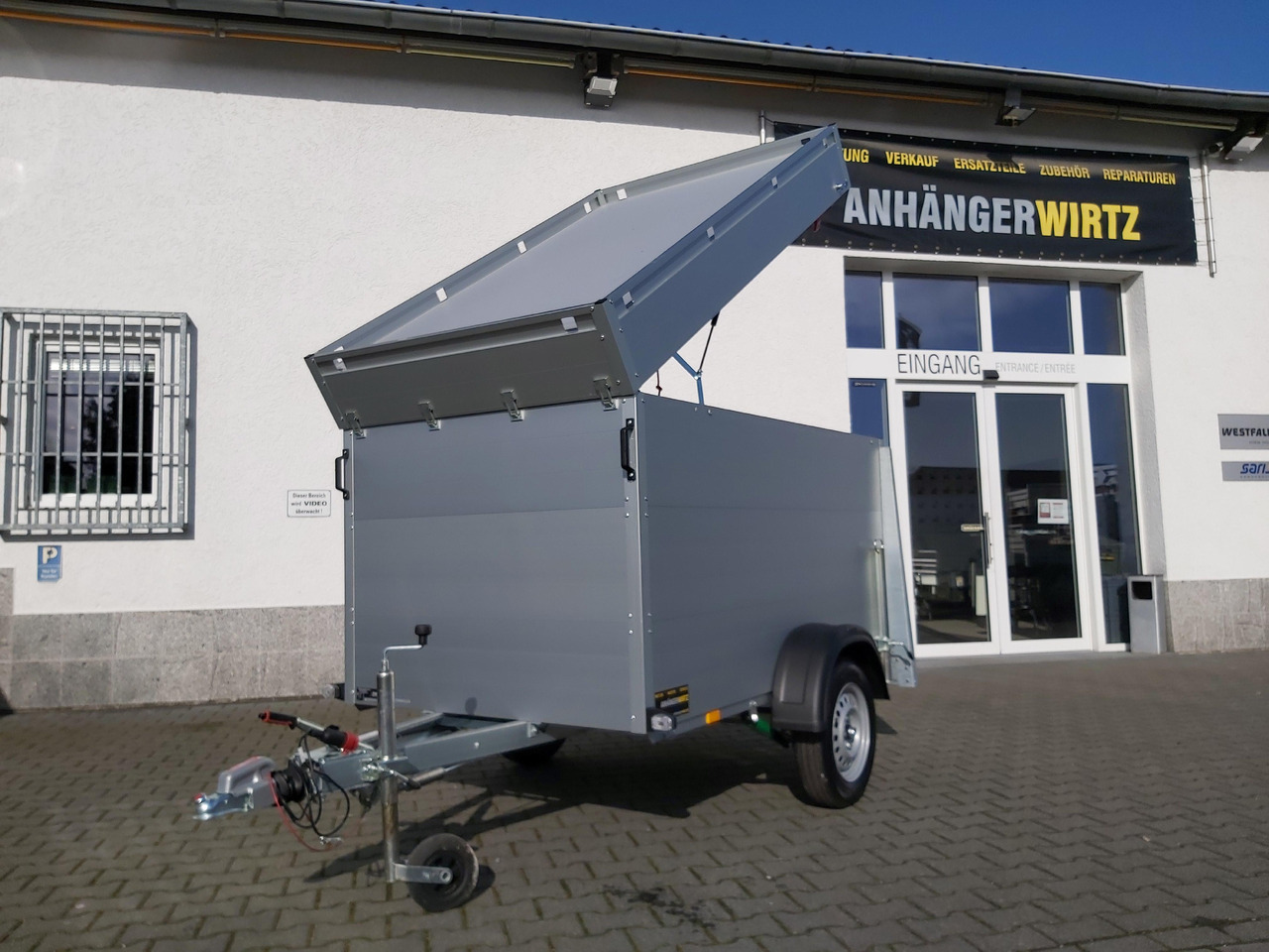 ALUBOXX Deckelanhänger GTB 750 VT2 211x126x118cm Heckrampe (XS) 750kg Top Seller Angebot - Closed box trailer: picture 1 ALUBOXX Deckelanhänger GTB 750 VT2 211x126x118cm Heckrampe (XS) 750kg Top Seller Angebot - Closed box trailer: picture 1