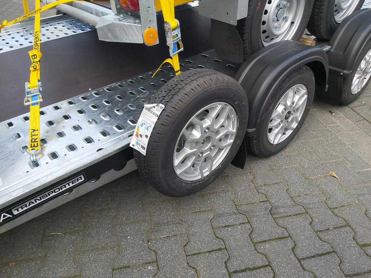 Brian James A4 Transporter 450x200cm black X Rampen 240cm Stützen Alufelgen silver 2600kg - Autotransporter trailer: picture 4 Brian James A4 Transporter 450x200cm black X Rampen 240cm Stützen Alufelgen silver 2600kg - Autotransporter trailer: picture 4