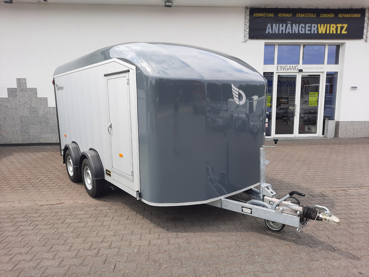 Cargo Roadster 800 435x200x206cm Alu Poly irongrey Seitentür Heckrampe Pullman 100km/H 3500kg - Car trailer: picture 1 Cargo Roadster 800 435x200x206cm Alu Poly irongrey Seitentür Heckrampe Pullman 100km/H 3500kg - Car trailer: picture 1