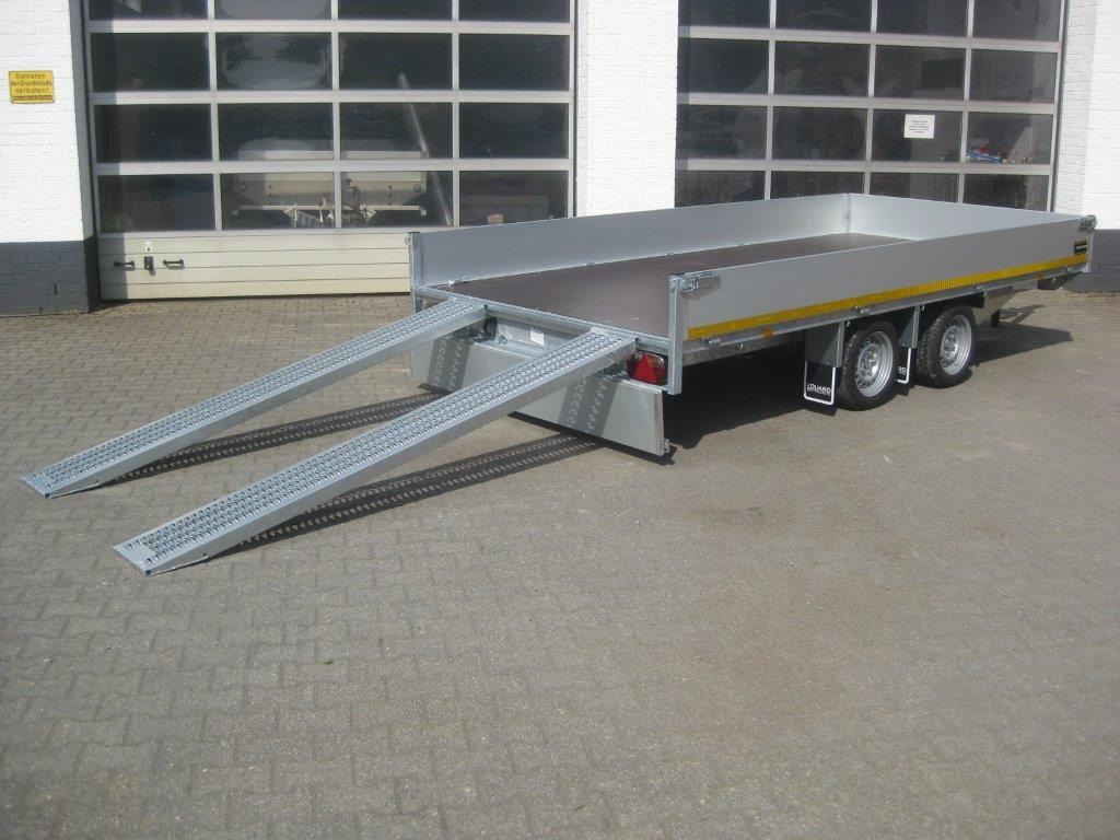 Multi Transporter 406x200x30cm Rampen Seilwinde 13" niedrig Fahrwerk (XL) 2700kg - Dropside/ Flatbed trailer: picture 1 Multi Transporter 406x200x30cm Rampen Seilwinde 13" niedrig Fahrwerk (XL) 2700kg - Dropside/ Flatbed trailer: picture 1