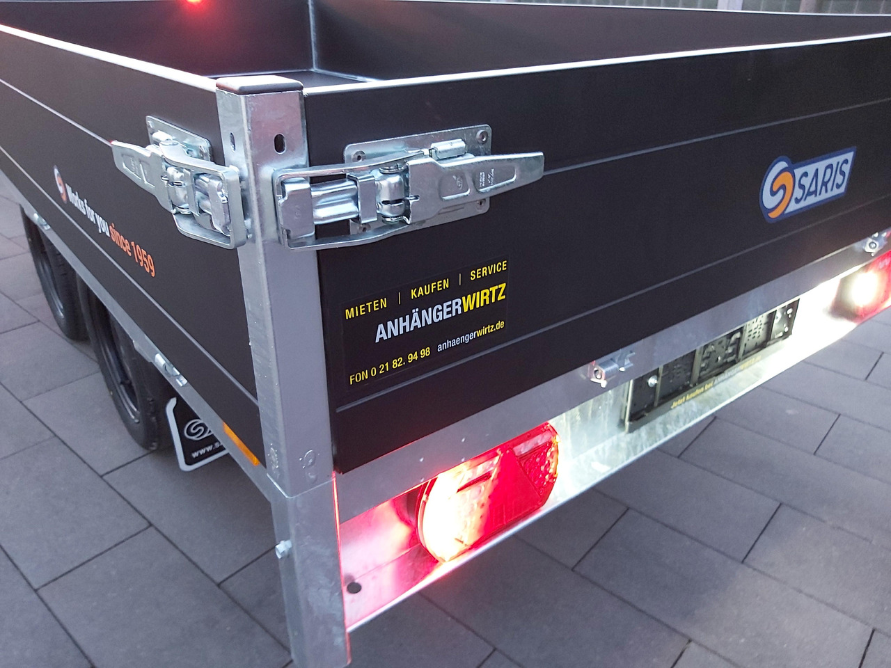 Dropside/ Flatbed trailer Saris PL306 170 2700 2 306x170x30cm black Edition 13" (M) 2700kg: picture 8
