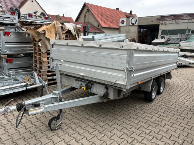 Humbaur 3-Seitenkipper HTK 3500.41 Alu mit BW-Aufsatz, 4100 x 2100 x 350 mm, 3,5 to. - Tipper trailer: picture 2 Humbaur 3-Seitenkipper HTK 3500.41 Alu mit BW-Aufsatz, 4100 x 2100 x 350 mm, 3,5 to. - Tipper trailer: picture 2