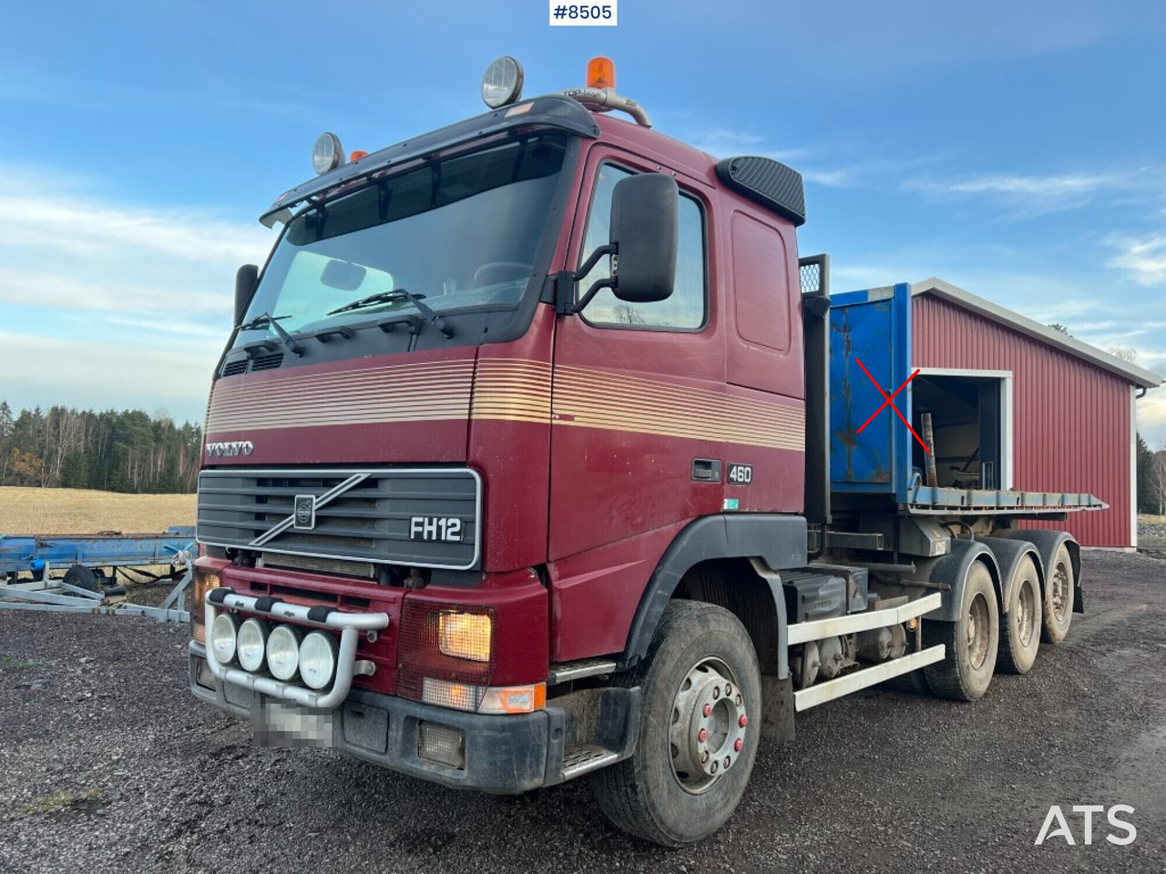 Hook Truck Volvo FH 12 6x4 Tridem with gravel flatbed(VIDEO) - Hook lift truck: picture 1 Hook Truck Volvo FH 12 6x4 Tridem with gravel flatbed(VIDEO) - Hook lift truck: picture 1