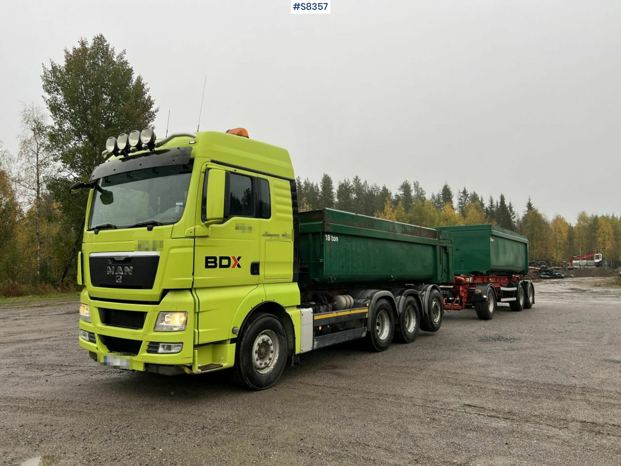 MAN TGF 35.540 med RKP 3-9.0 Vagn Gravel (Cassette) SEE VIDEO - Tipper: picture 1 MAN TGF 35.540 med RKP 3-9.0 Vagn Gravel (Cassette) SEE VIDEO - Tipper: picture 1