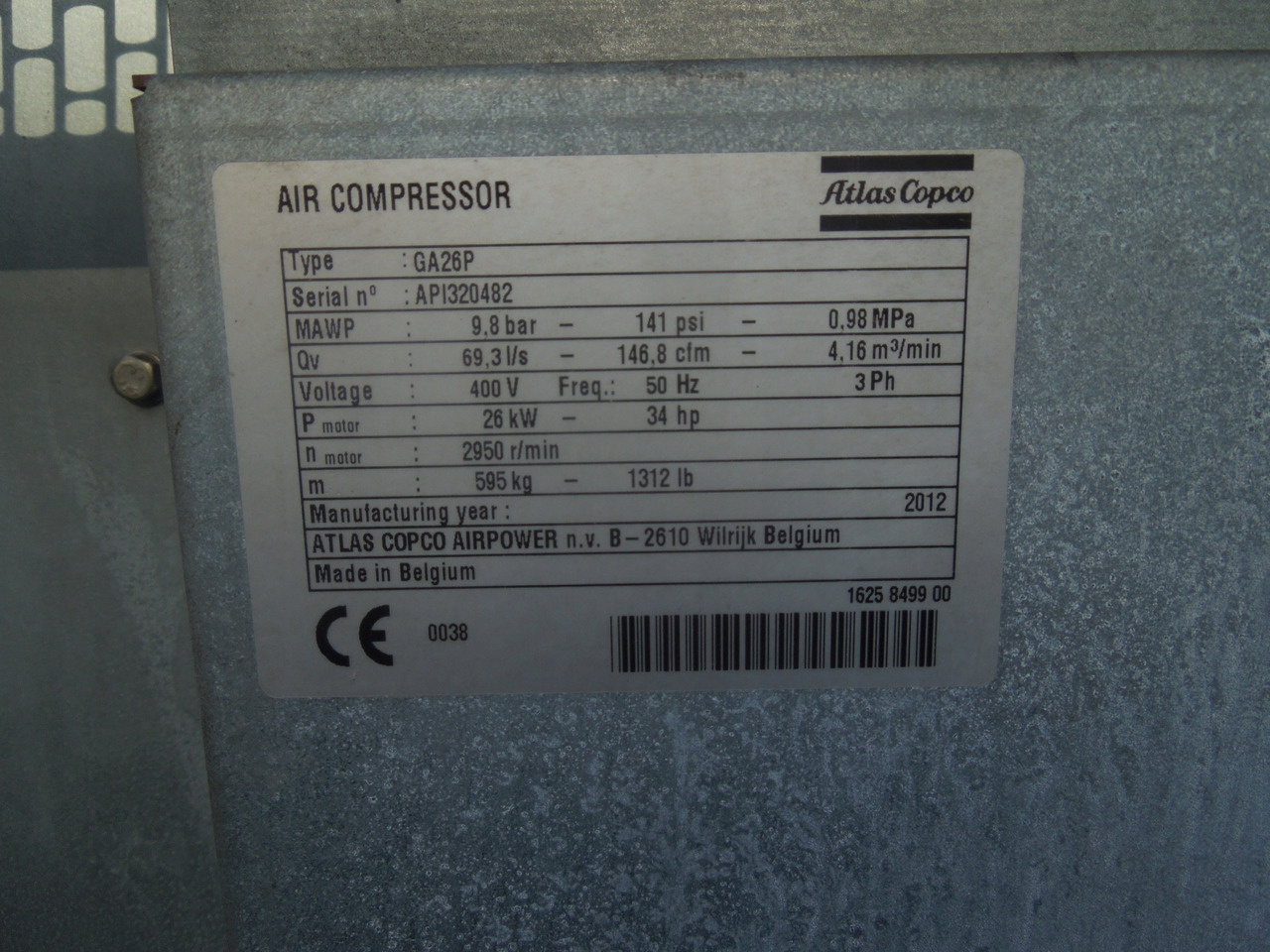 ATLAS COPCO GA26 FF - Air compressor: picture 4 ATLAS COPCO GA26 FF - Air compressor: picture 4