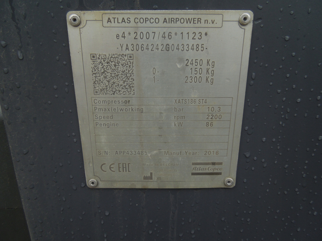 Atlas copco XATS186 - Air compressor: picture 2 Atlas copco XATS186 - Air compressor: picture 2