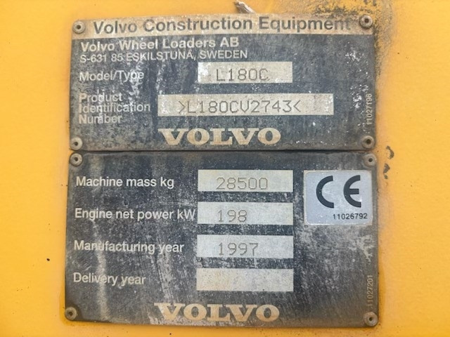Volvo L 180 C Engine replaced, CDC - Wheel loader: picture 3 Volvo L 180 C Engine replaced, CDC - Wheel loader: picture 3
