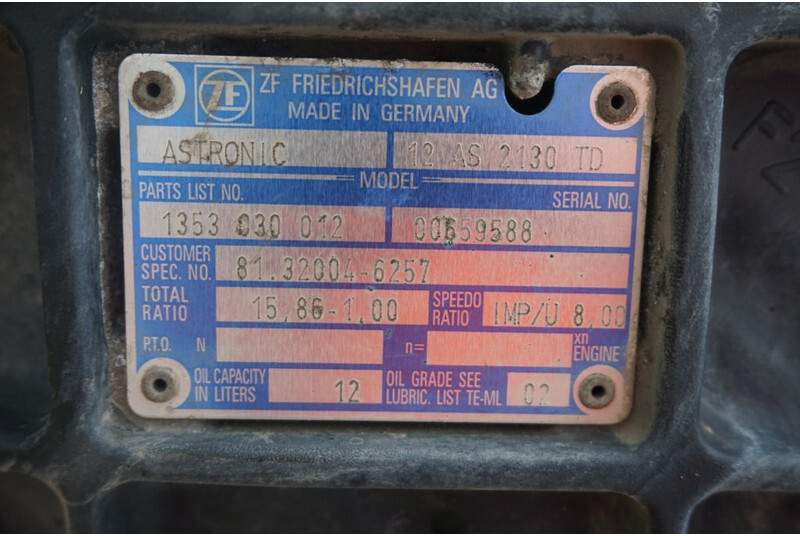 MAN 12AS2130DD 81.32004-6257 - Gearbox for Truck: picture 5 MAN 12AS2130DD 81.32004-6257 - Gearbox for Truck: picture 5