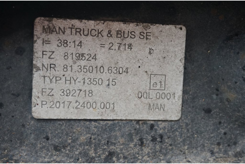 MAN HY-1350-15 38/14 - Rear axle for Truck: picture 5 MAN HY-1350-15 38/14 - Rear axle for Truck: picture 5