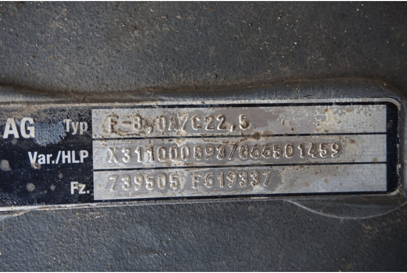 Mercedes-Benz F-8A/C22.5 - Front axle for Truck: picture 2 Mercedes-Benz F-8A/C22.5 - Front axle for Truck: picture 2
