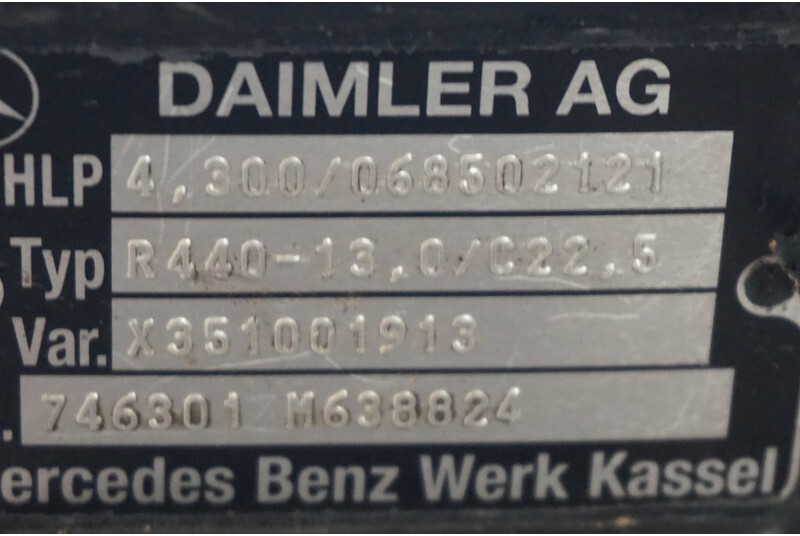 Mercedes-Benz R440-13A/C22.5 43/10 I=4.300 - Rear axle for Truck: picture 4 Mercedes-Benz R440-13A/C22.5 43/10 I=4.300 - Rear axle for Truck: picture 4