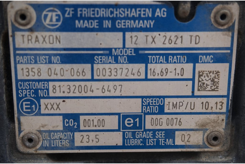 ZF 12TX2621DD+INT3 81.32004-6497 - Gearbox for Truck: picture 5 ZF 12TX2621DD+INT3 81.32004-6497 - Gearbox for Truck: picture 5