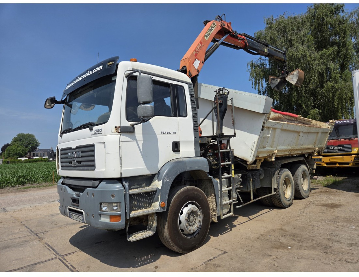 Tipper, Crane truck MAN TGA 26.350 6X4 BORDMATIC TIPPER CRANE PALFINGER PK15500: picture 7