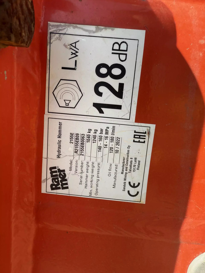 2022 Rammer 2155E - Hydraulic hammer: picture 1 2022 Rammer 2155E - Hydraulic hammer: picture 1