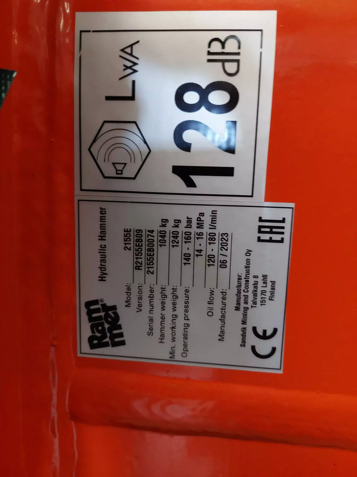 2023 Rammer 2155E - Hydraulic hammer: picture 3 2023 Rammer 2155E - Hydraulic hammer: picture 3