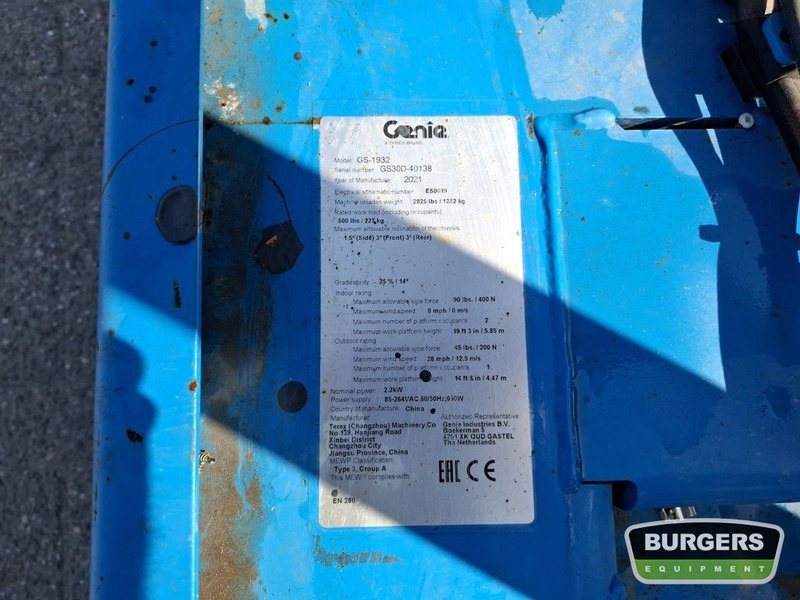 Scissor lift Genie GS1932: picture 6