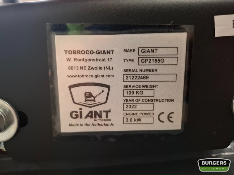 Giant GP2155G Trilplaat NIEUW - Vibratory plate: picture 4 Giant GP2155G Trilplaat NIEUW - Vibratory plate: picture 4