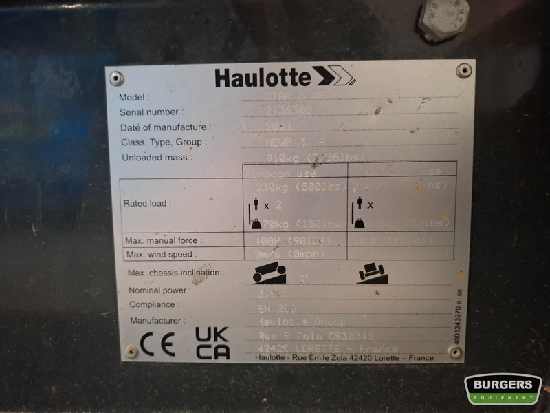 Haulotte Star 6 - Aerial platform: picture 5 Haulotte Star 6 - Aerial platform: picture 5
