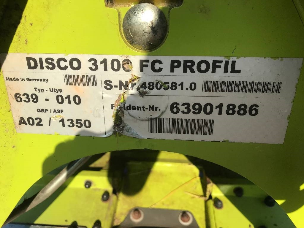 Claas 3100 FC Dismantled for spare parts - Mower: picture 2 Claas 3100 FC Dismantled for spare parts - Mower: picture 2
