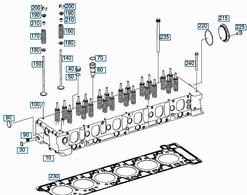 Claas Xerion 4000 Mercedes OM470 - głowica silnika - Cylinder head for Agricultural machinery: picture 1 Claas Xerion 4000 Mercedes OM470 - głowica silnika - Cylinder head for Agricultural machinery: picture 1