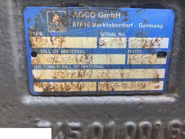 Differential gear for Agricultural machinery Fendt - Most Przedni TYP: x 711 - Dyfer: picture 6