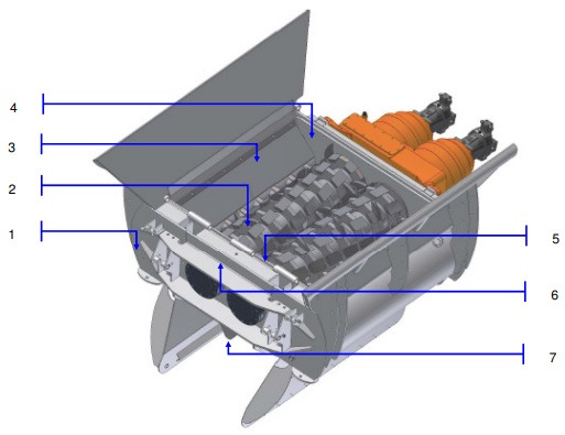 LINDNER Urraco 75 D U75D U-75-D Obudowa Niszczarki Rozdrabniaczy Bębnów Koryto Wanna - Crusher: picture 2 LINDNER Urraco 75 D U75D U-75-D Obudowa Niszczarki Rozdrabniaczy Bębnów Koryto Wanna - Crusher: picture 2