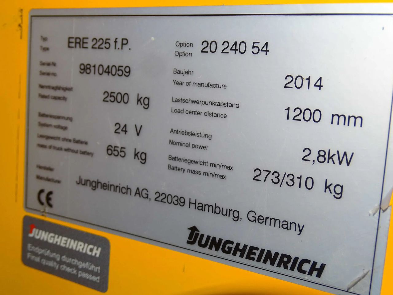 Jungheinrich ERE225/2400 mm - Pallet truck: picture 2 Jungheinrich ERE225/2400 mm - Pallet truck: picture 2
