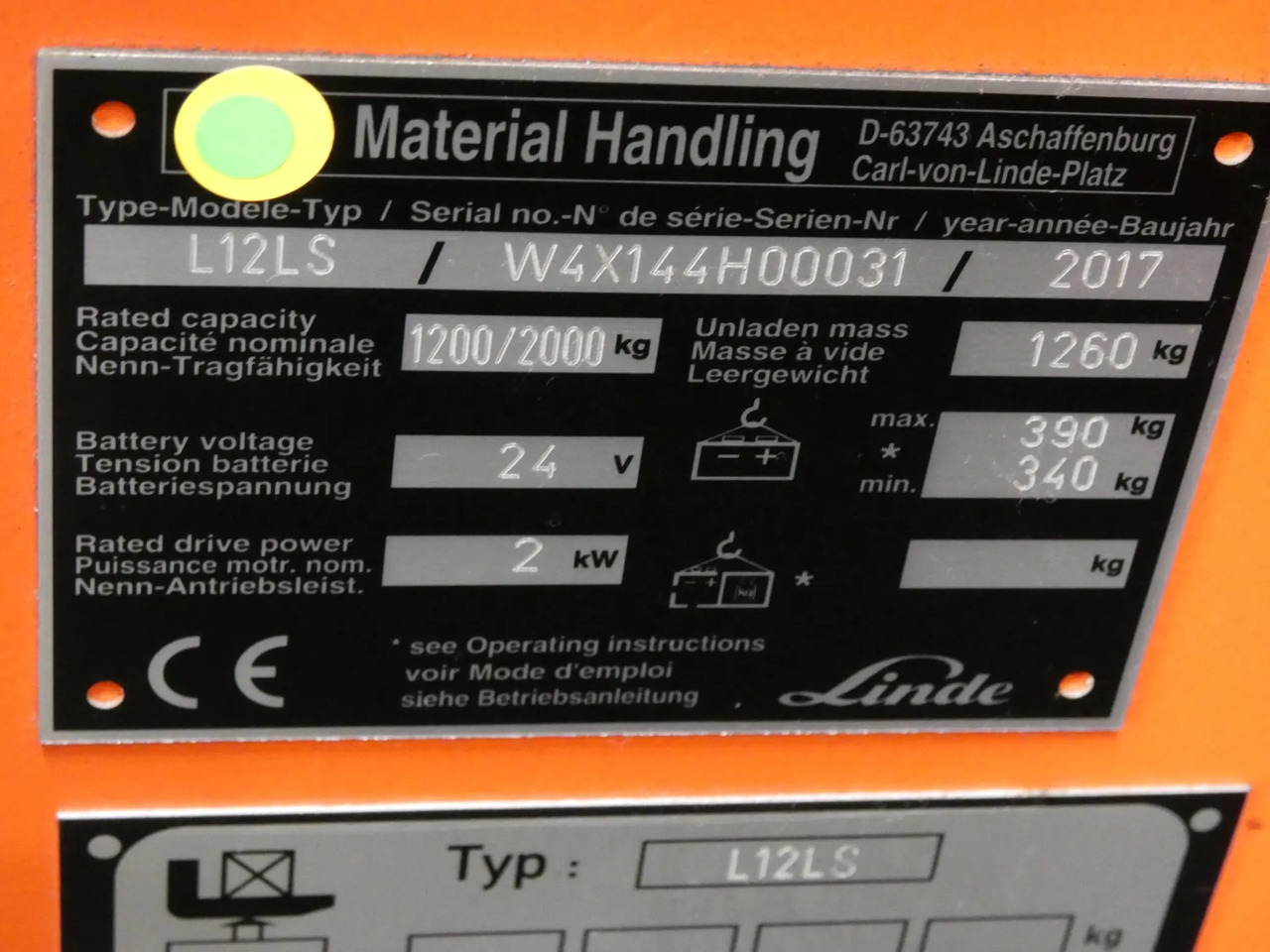 Linde L12LS - Stacker: picture 5 Linde L12LS - Stacker: picture 5
