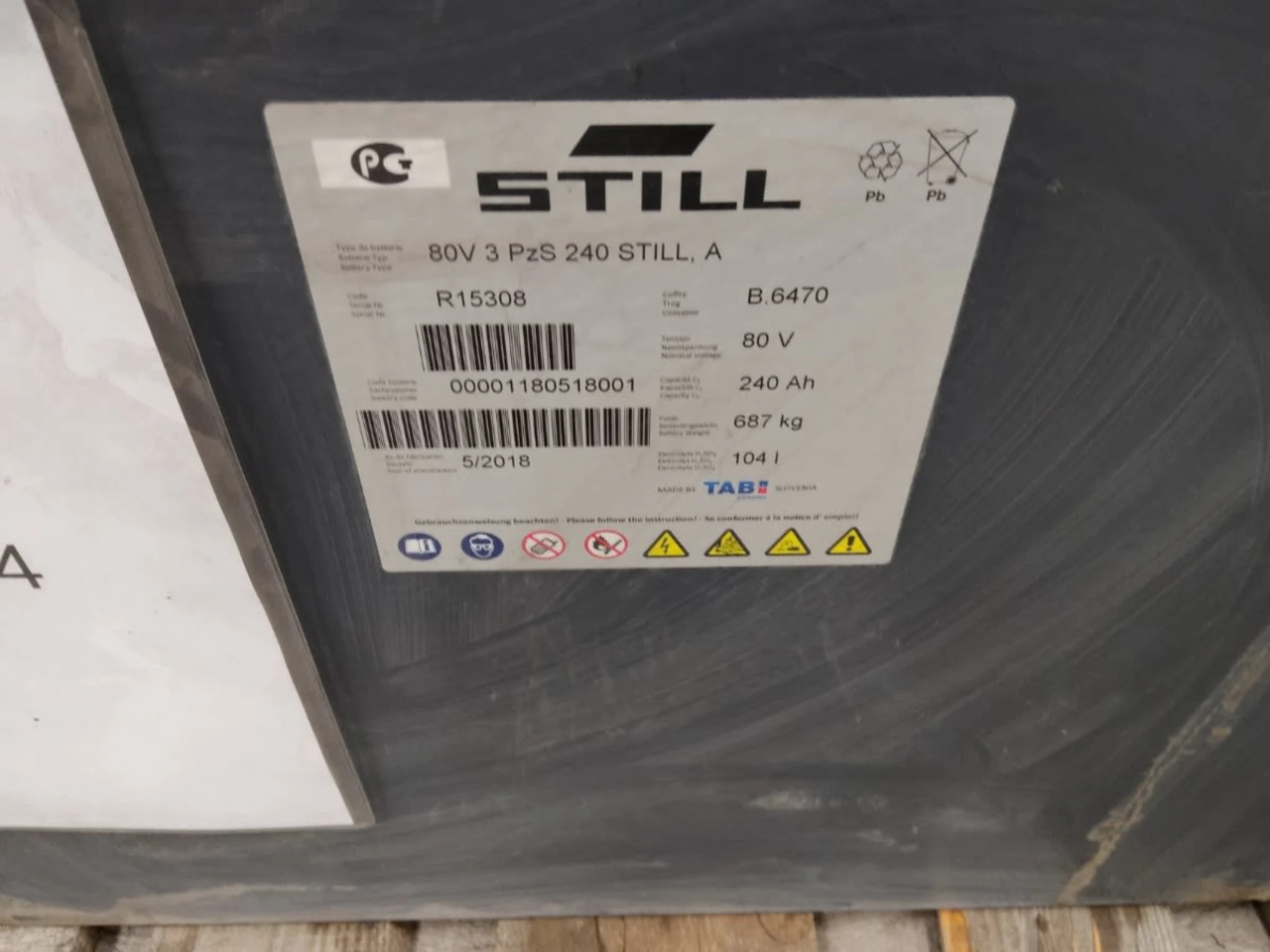 TAB 80V 240Ah - Battery for Material handling equipment: picture 4 TAB 80V 240Ah - Battery for Material handling equipment: picture 4