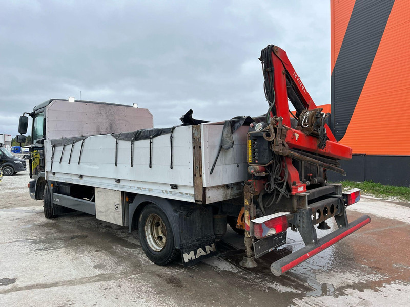 Dropside/ Flatbed truck, Crane truck MAN TGL 8.180 4x2 CAB DAMAGE ! / Fassi F28 / PLATFORM L=4366 mm: picture 7