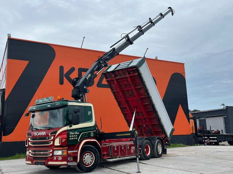 Scania P 410 6x2*4 HIAB 211EP-5 / BOX L=5386 mm - Tipper, Crane truck: picture 1 Scania P 410 6x2*4 HIAB 211EP-5 / BOX L=5386 mm - Tipper, Crane truck: picture 1