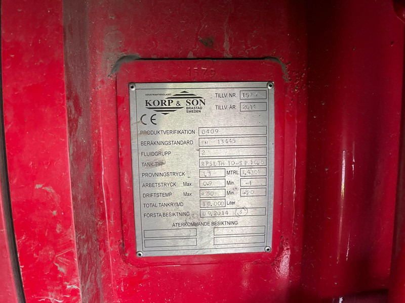 Vacuum truck Volvo FH 500 8x4*4 KORP&SON TANK10000 + 10500 l / VACUUM Vacustar W1600R / PRESSURE Uraca KF716 - 350 l/min - 170 bar: picture 15