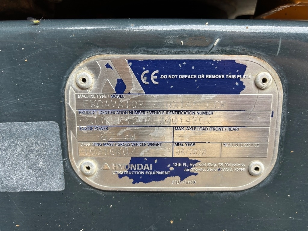 Crawler excavator Hyundai HX145LCR - HX145 - HX140: picture 28