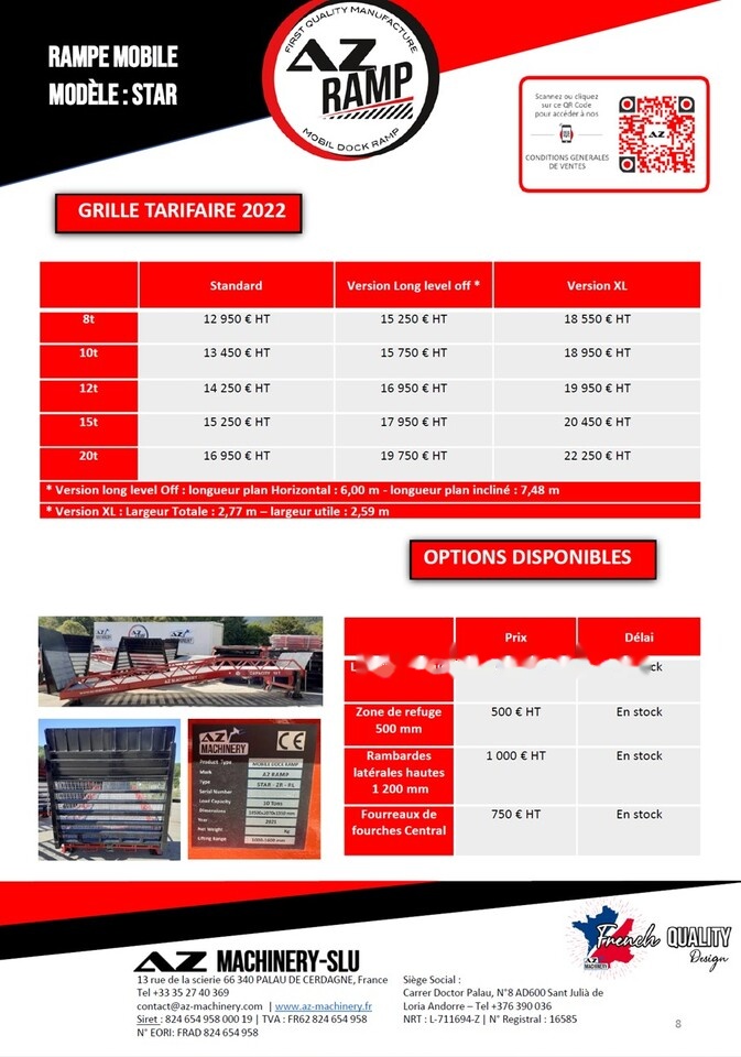 New Loading ramp AZ RAMP STAR-10-XL mobile loading ramp: picture 12