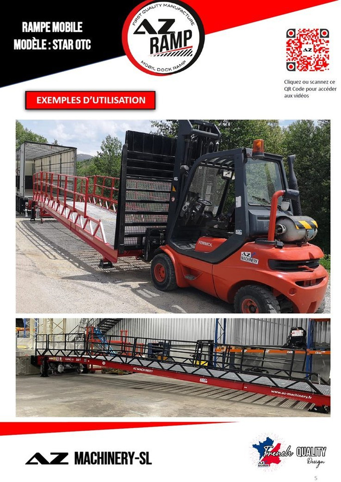 New Loading ramp Loading Ramp with with hydraulic folding bridge -  AZ RAMP - STAR-OTC- 8T. 8 ton capacity: picture 6