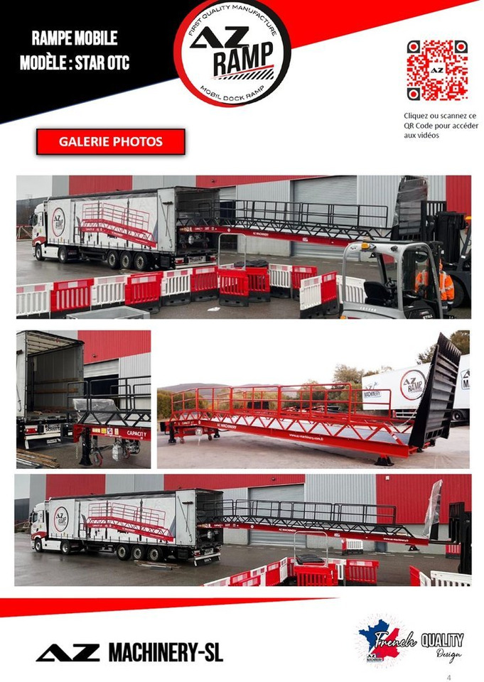 New Loading ramp Loading Ramp with with hydraulic folding bridge -  AZ RAMP - STAR-OTC- 8T. 8 ton capacity: picture 5